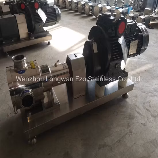 Sanitary Stainless Steel Homogeneous Mixing Single Stage Emulsion Pump with Hopper