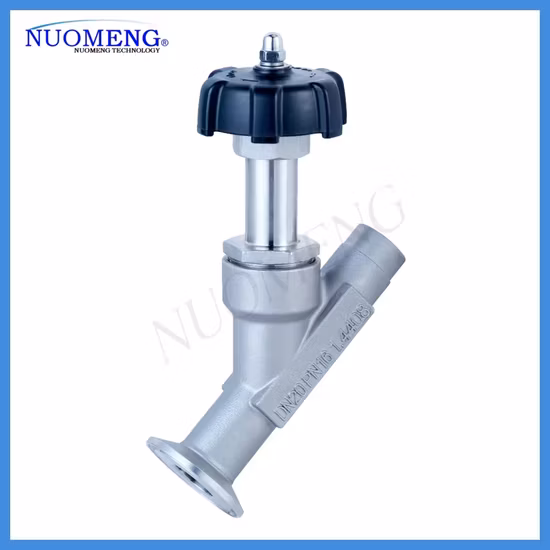 Sanitary Stainless Steel SS304/SS316L Manual Angle Seat Valve