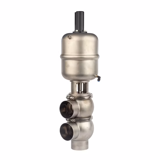 SS304/316L Stainless Steel Sanitary Manual Regulating Valve Divert Seat Valve