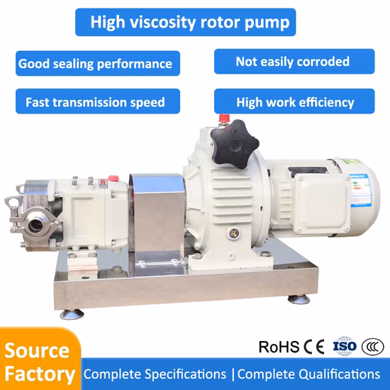 2.2kw Tainless Steel 304/316L Rotor Rotary Lobe Pump for Oil, Honey, Chocolate, Syrup